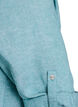 Tunique coupe trap&egrave;ze en lin et viscose, Bleu, Packshot image number 3