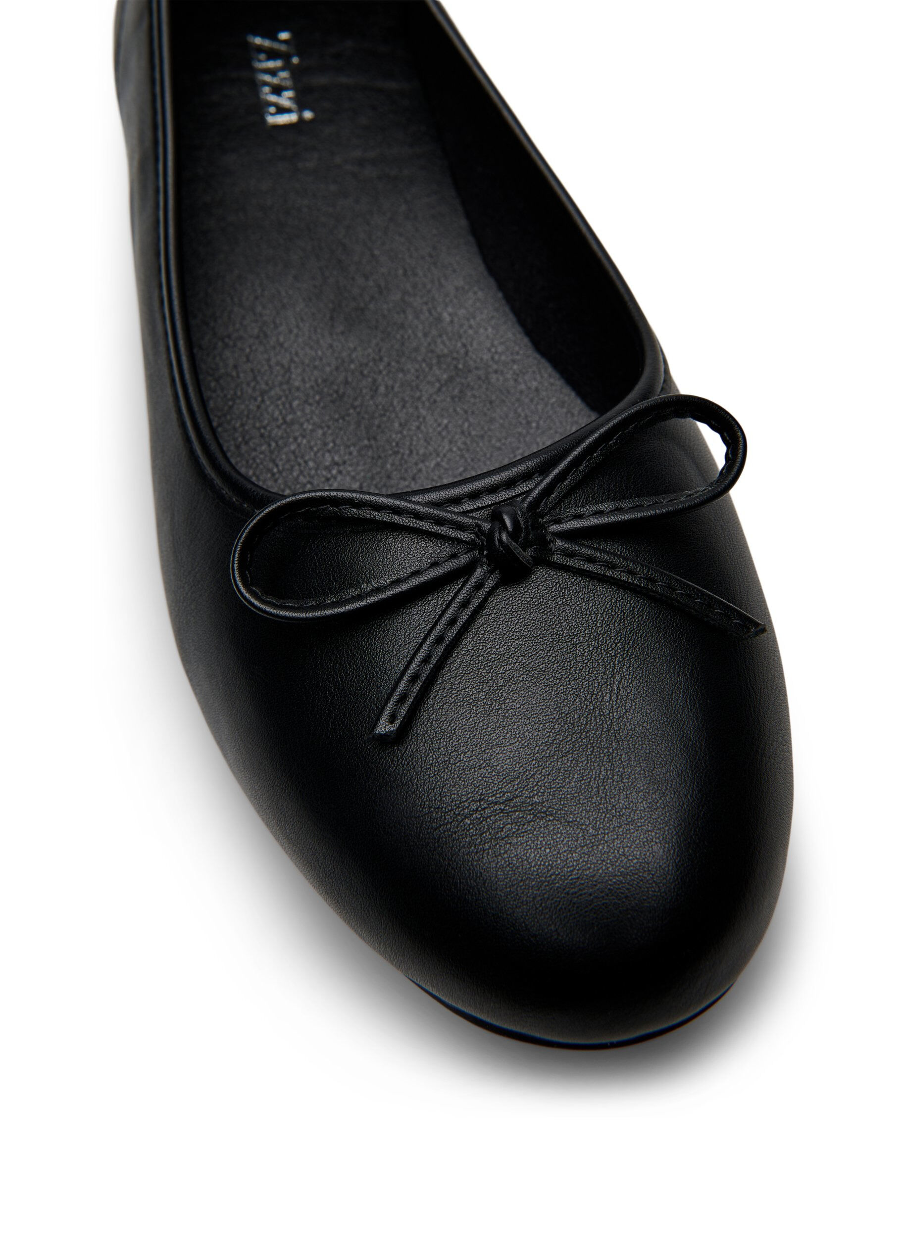 Zizzi Large - Ballerines avec n&oelig;ud, Noir, Packshot image number 3