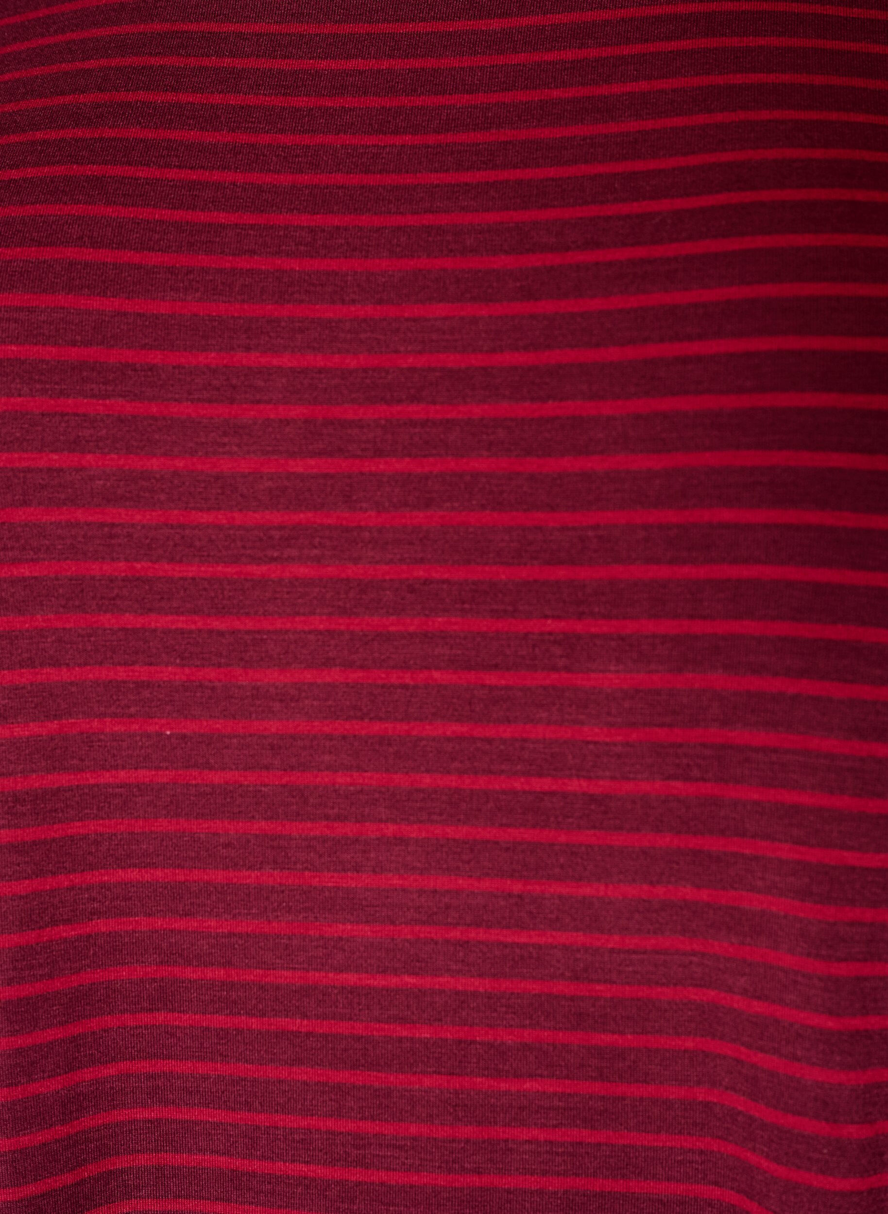 ZizziT-shirt ray&eacute; en viscose avec un col rond, Bordeaux, Packshot image number 2