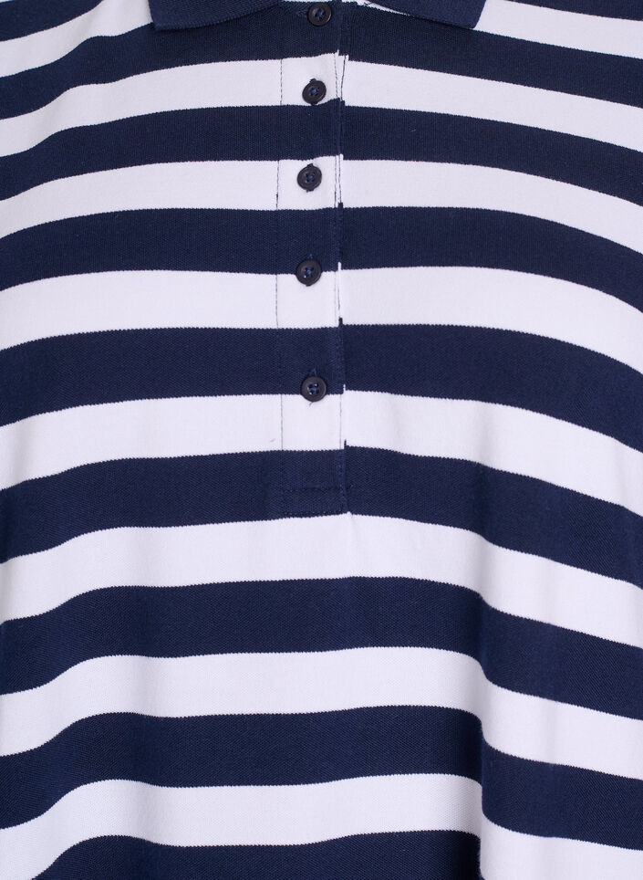Robe polo courte en trapèze, Bleu, Packshot image number 2