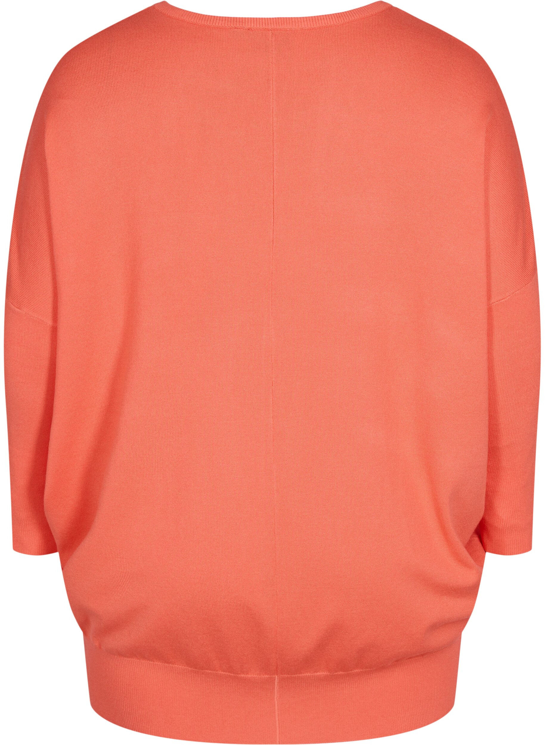 Zizzi Pull-over, Living Coral, Packshot image number 1