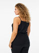 Top basique &agrave; nouer en coton, Noir, Model image number 2