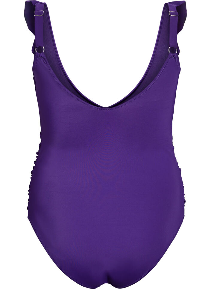 Maillot de bain avec volants et inserts amovibles, Violet, Packshot image number 1