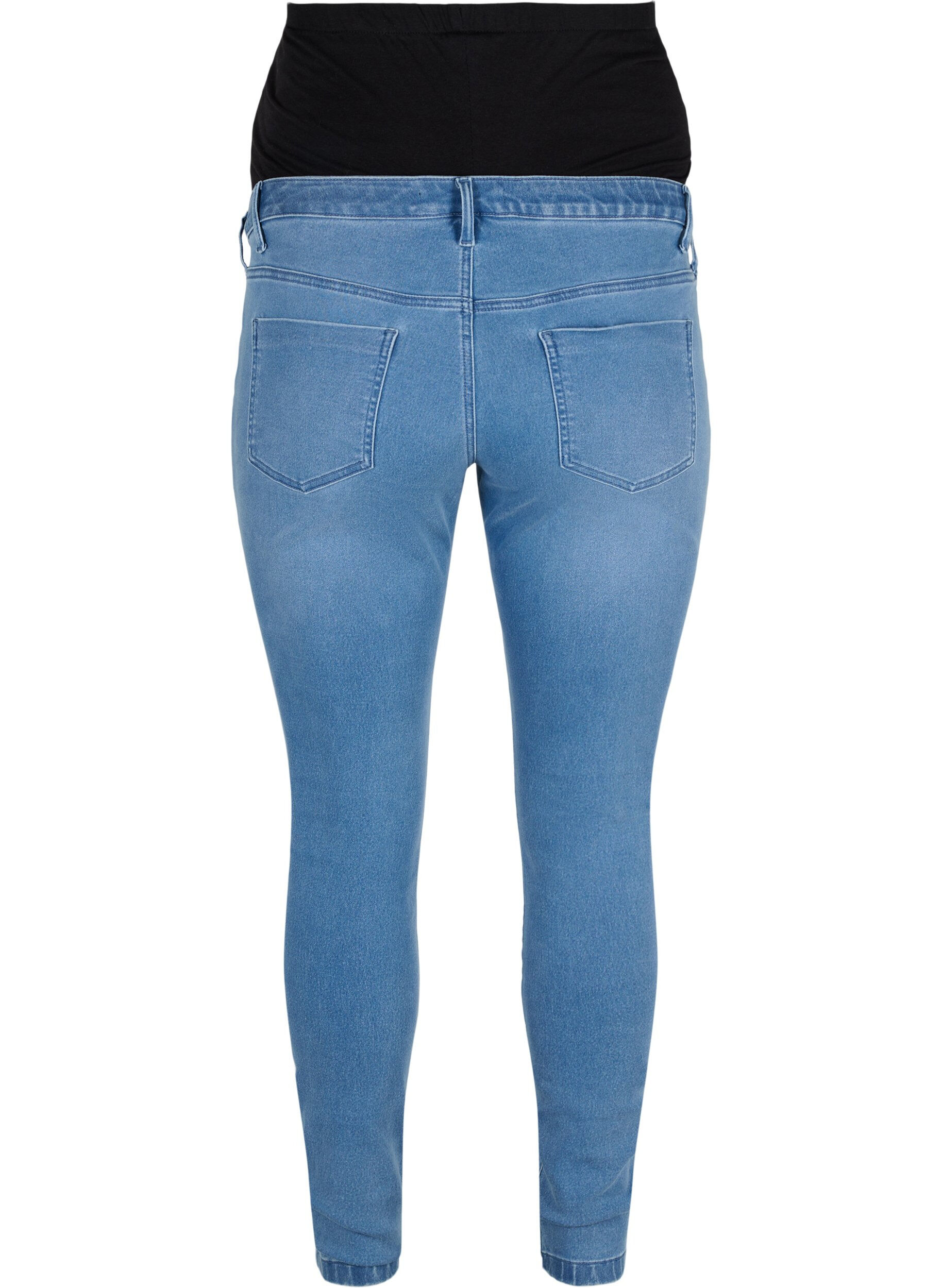 Zizzi Jegging de grossesse en coton m&eacute;lang&eacute;, Light blue denim, Packshot image number 1
