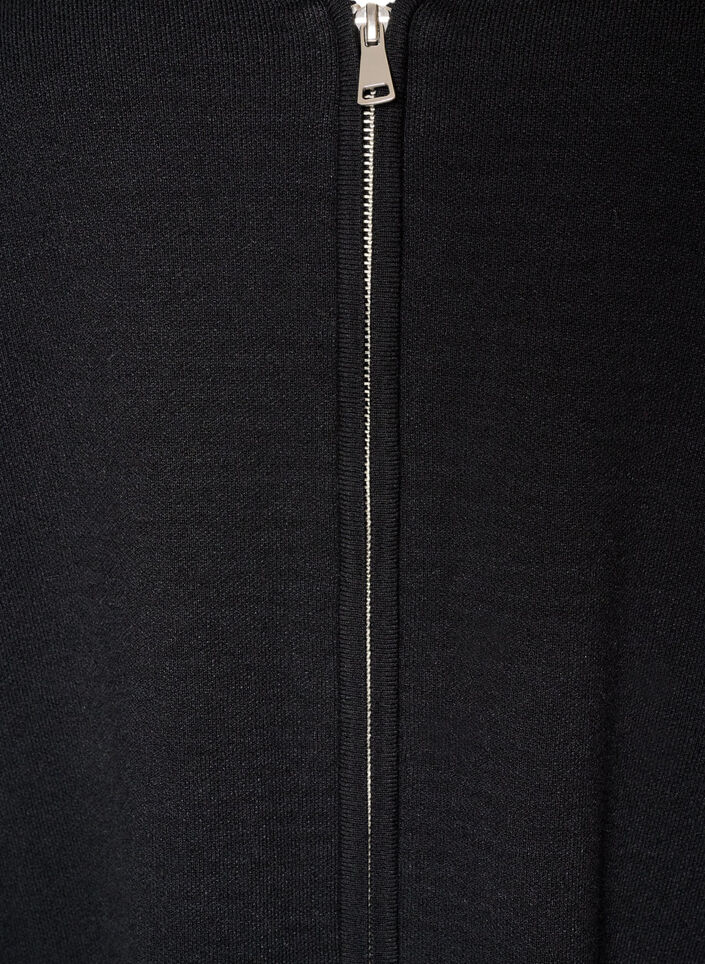 Cardigan avec zip double curseur, Noir, Packshot image number 2