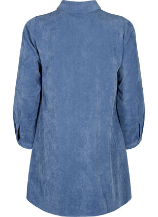 Robe en velours avec fermeture Éclair et manches 3/4, Moonlight Blue, Packshot image number 1