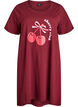 Chemise de nuit &agrave; manches courtes en coton biologique, Bordeaux, Packshot image number 0