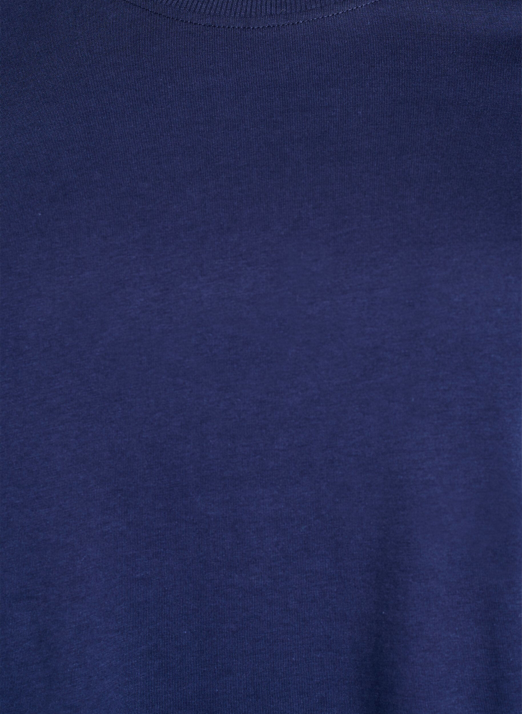 ZizziT-shirt basique en coton &agrave; col rond, Bleu, Packshot image number 2