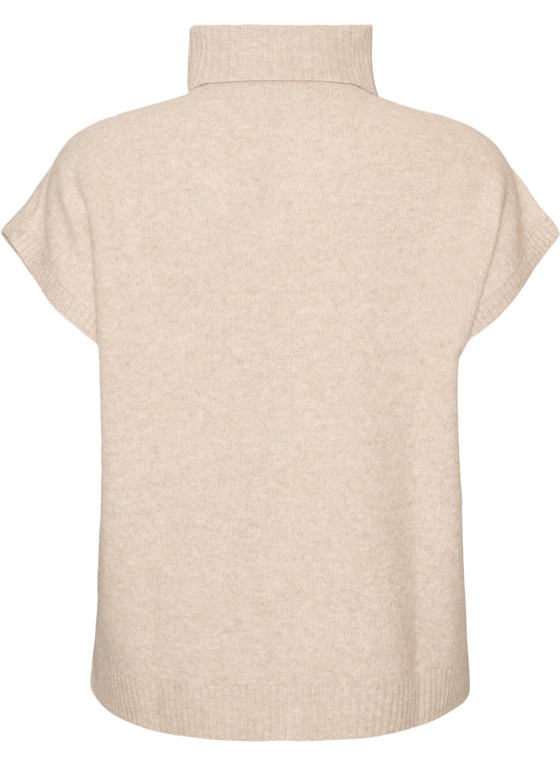 ZizziD&eacute;bardeur en maille torsad&eacute;e avec col roul&eacute;, Beige, Packshot image number 1