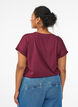 T-shirt &agrave; manches courtes en coton m&eacute;lang&eacute;, Bordeaux, Model image number 2