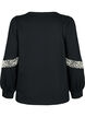 Sweat-shirt avec détails en perles, Black, Packshot image number 1