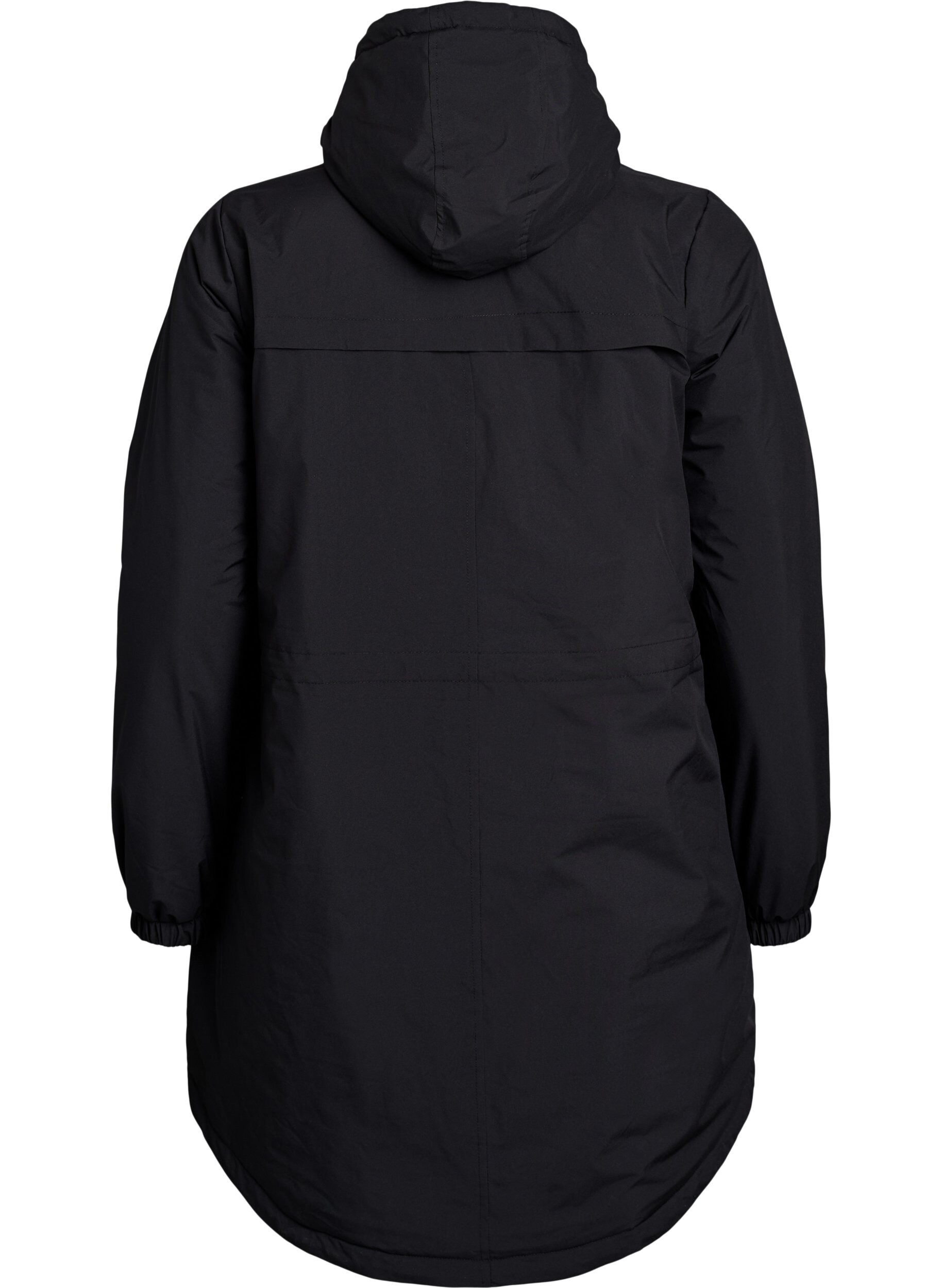 Zizzi Parka matelass&eacute;e l&eacute;g&egrave;re &agrave; capuche, Noir, Packshot image number 1