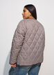 Veste matelass&eacute;e &agrave; petits carreaux et finitions contrastantes, Marron, Model image number 2