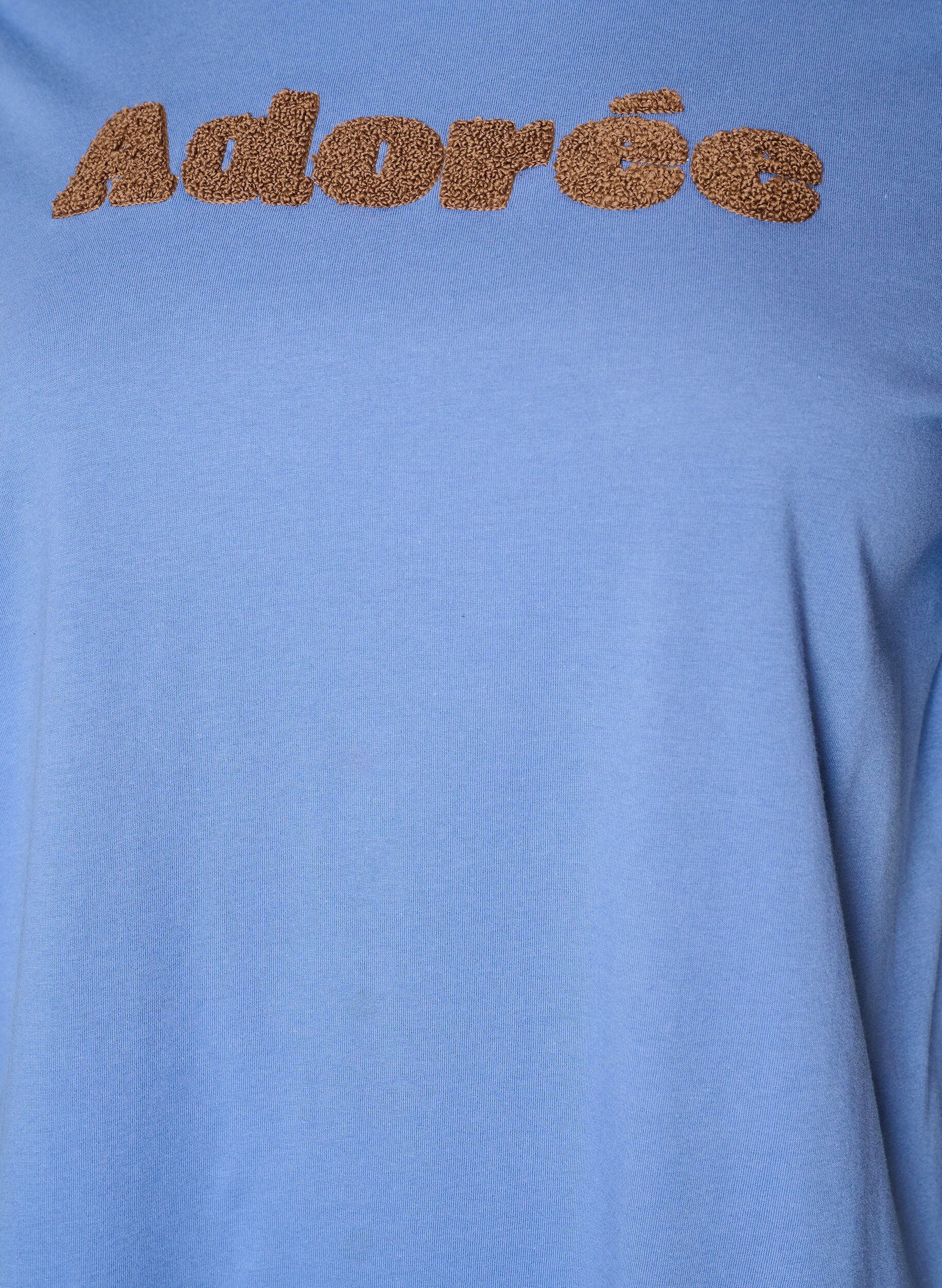 ZizziT-shirt en coton bio avec imprim&eacute; sur le devant, Bleu, Packshot image number 2