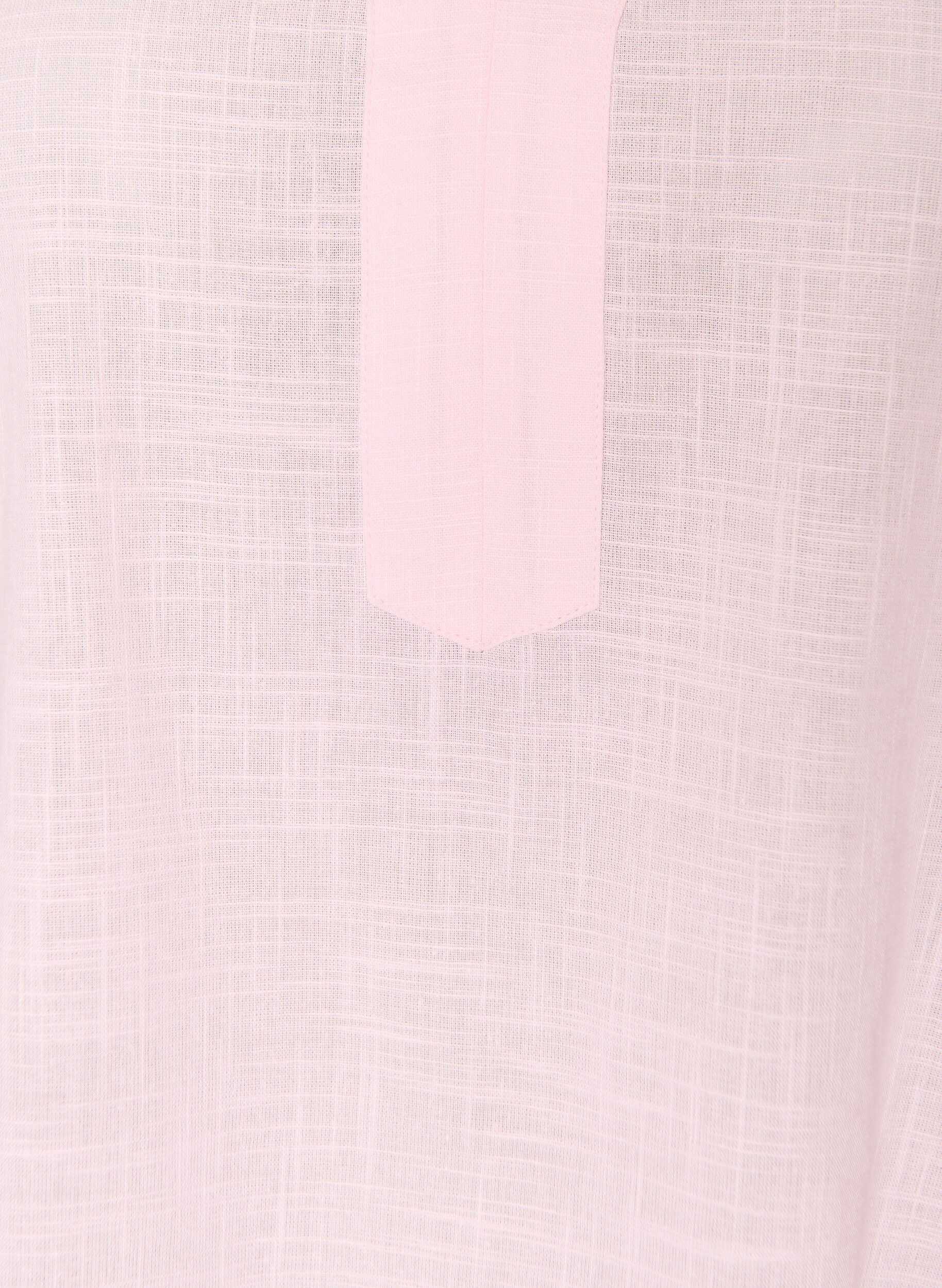 ZizziTunique en coton avec un col en V, Rose, Packshot image number 2