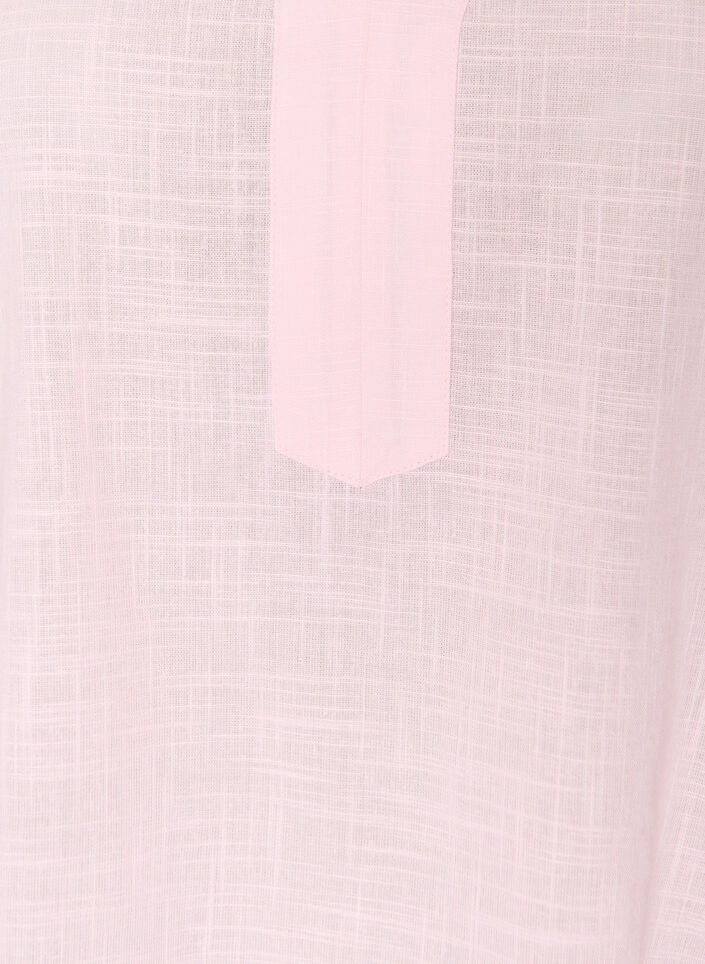 Tunique en coton avec un col en V, Rose, Packshot image number 2