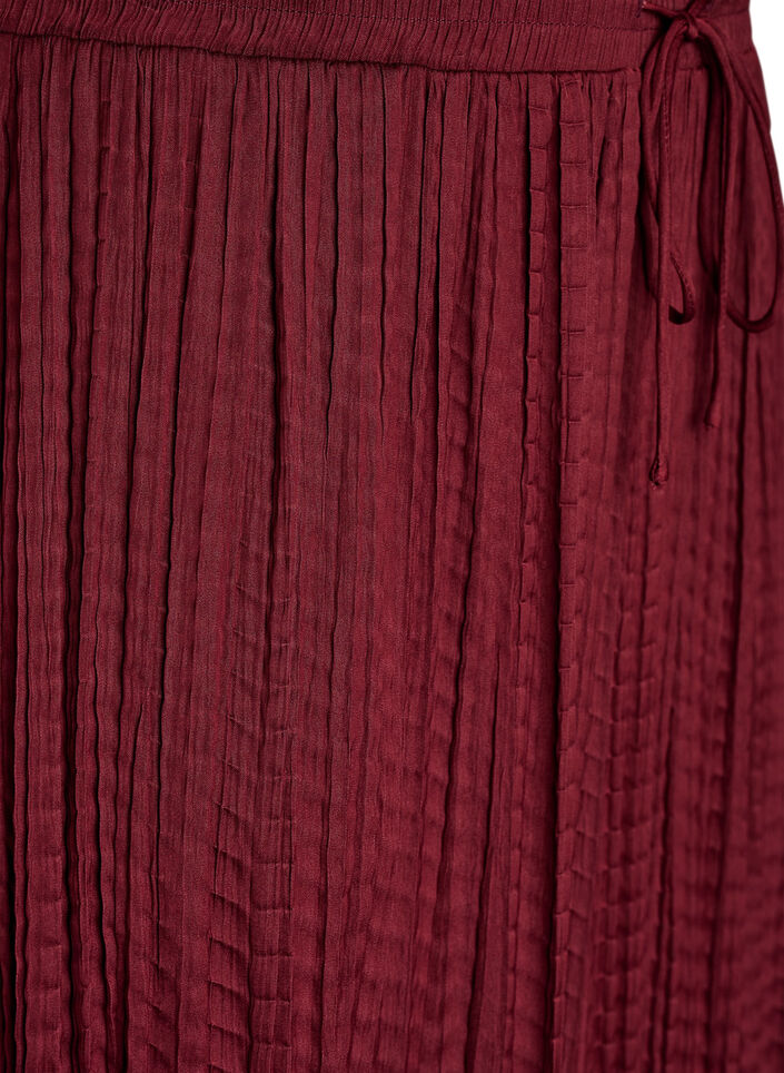 Pantalon ballon textur&eacute; avec ceinture &eacute;lastique, Bordeaux, Packshot image number 2