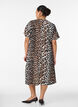 Robe &agrave; col en V en viscose, Marron, Model image number 1