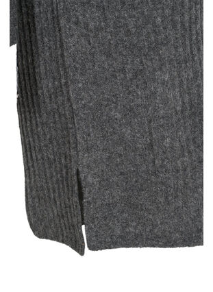 Robe en maille avec structure à côtes, Dark Grey Melange, Packshot image number 3