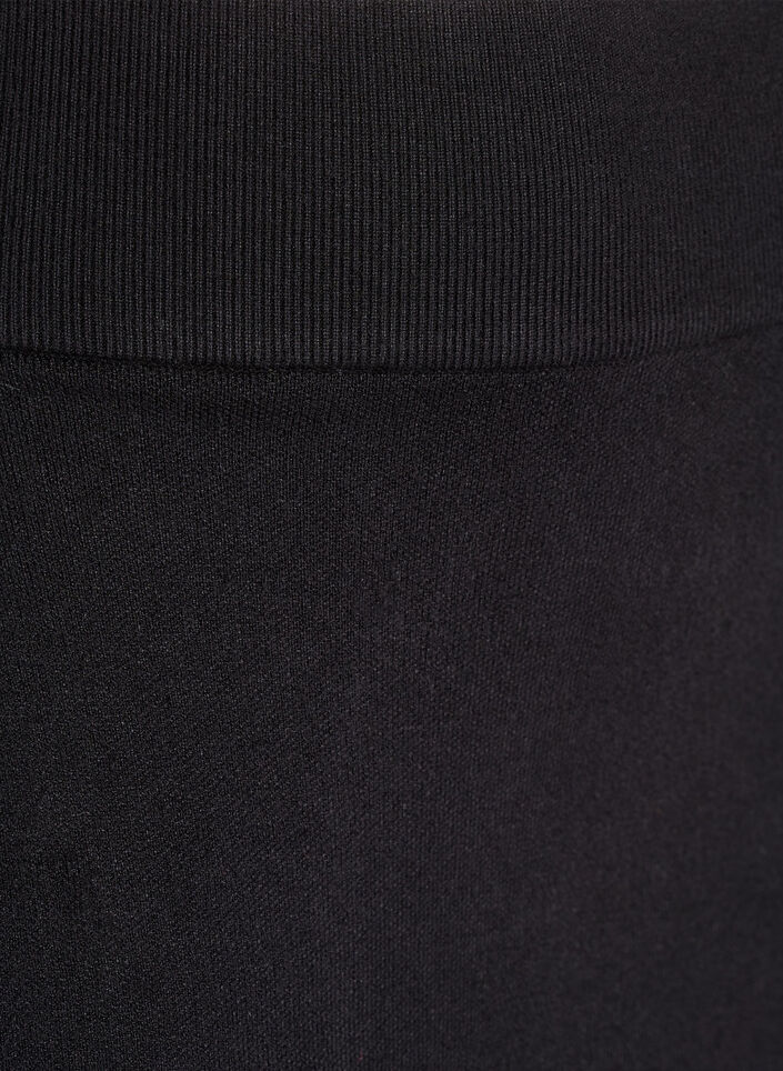 Jupe courte en maille avec une large ceinture, Noir, Packshot image number 2
