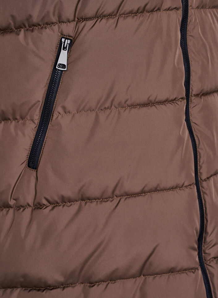 Veste longue avec capuche et poches, Marron, Packshot image number 3