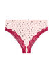 Culotte br&eacute;silienne avec imprim&eacute; floral et dentelle, Rose, Packshot image number 1
