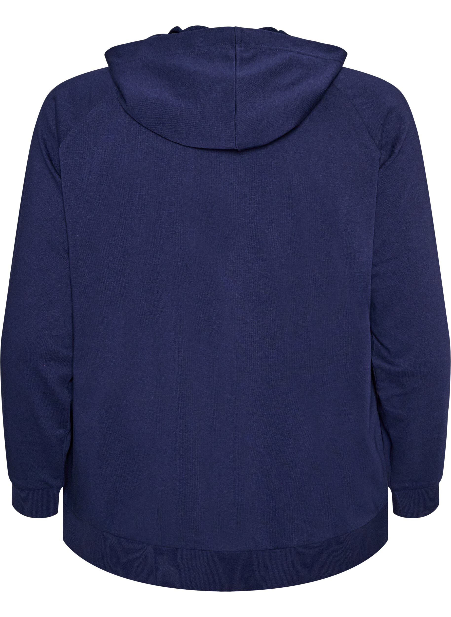 ZizziCardigan en sweat avec une capuche et des poches, Bleu, Packshot image number 1