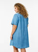 Robe chemise en denim &agrave; manches courtes, Bleu Clair, Model image number 2
