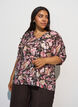 Blouse en viscose avec col en V, Rose, Model image number 0