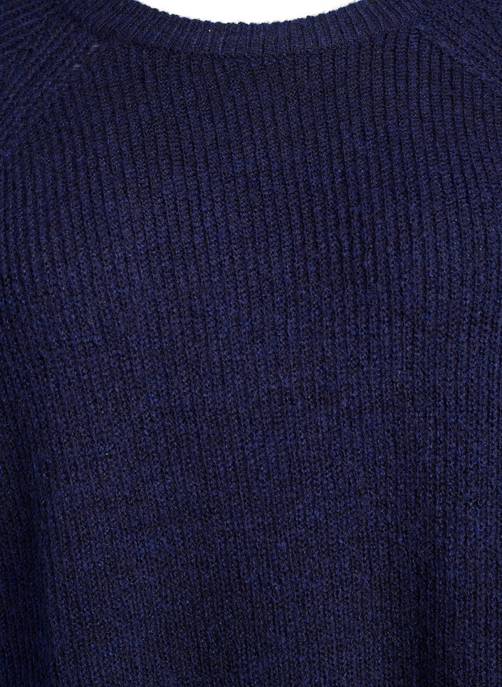 Pull c&ocirc;tel&eacute; &agrave; manches 3/4, Bleu, Packshot image number 2