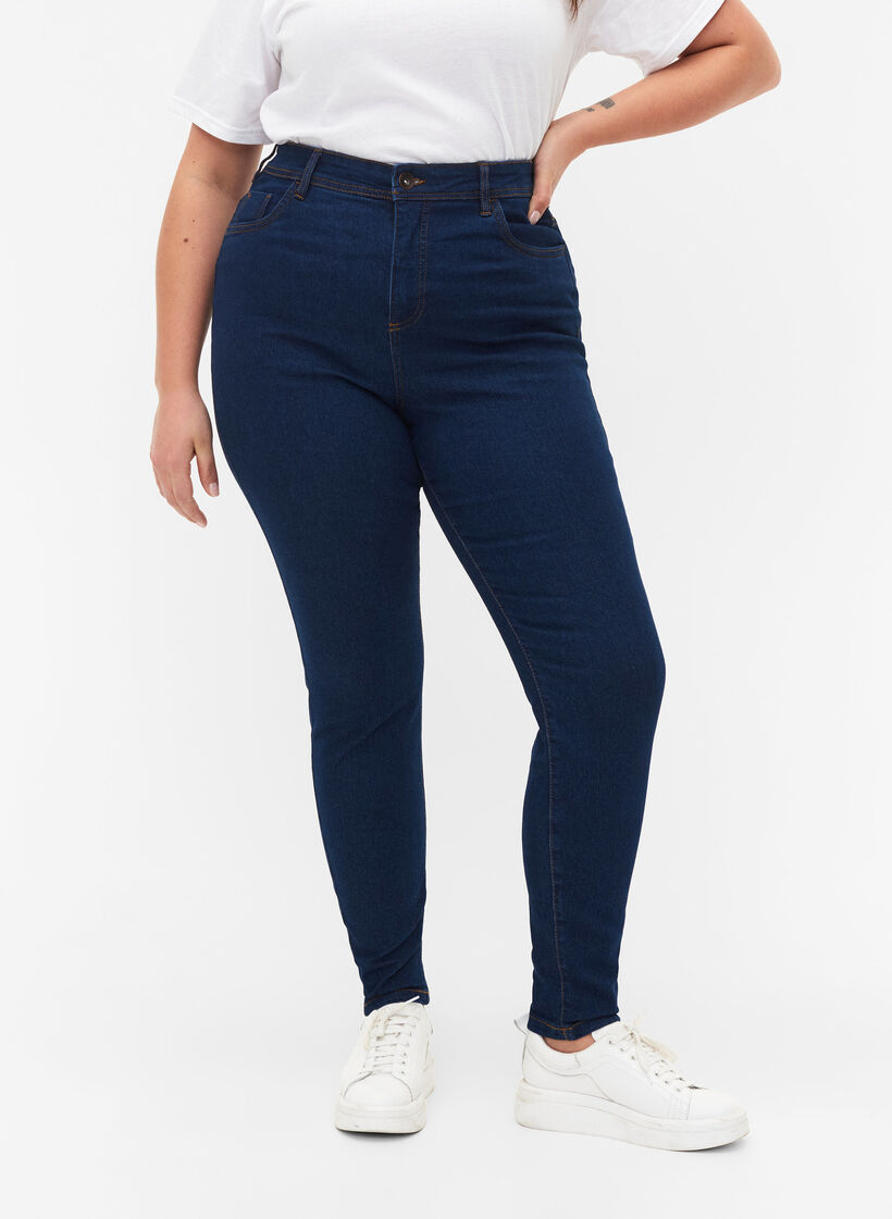 Jeans avec coupe super slim, Bleu, Model image number 3