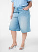 Short en jean taille haute, Bleu Clair, Model image number 2