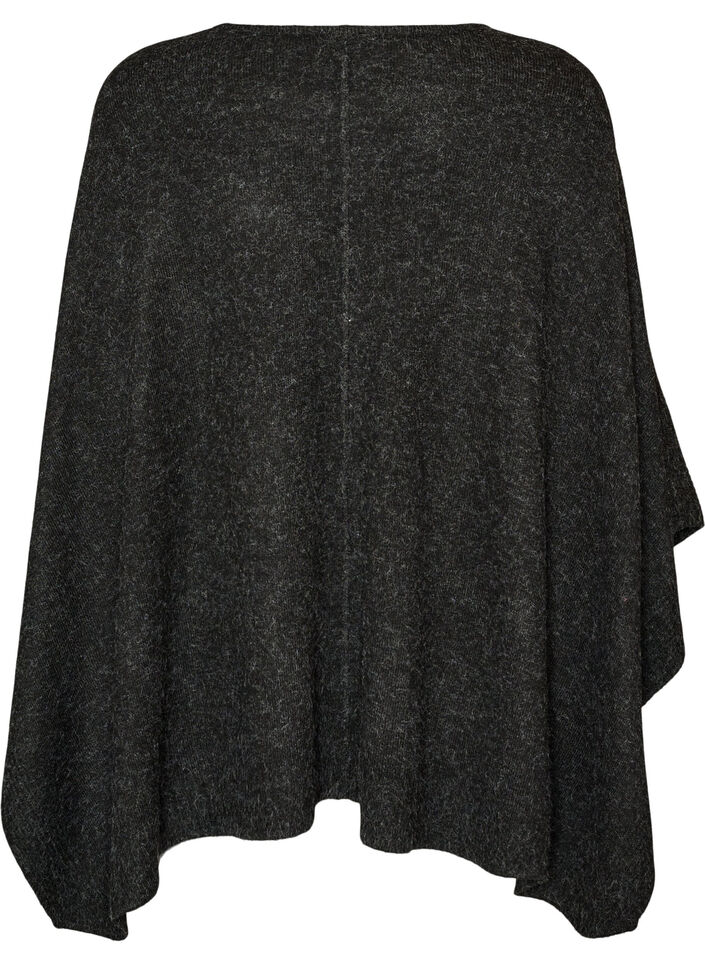 Poncho en maille &agrave; col rond, Gris anthracite, Packshot image number 1
