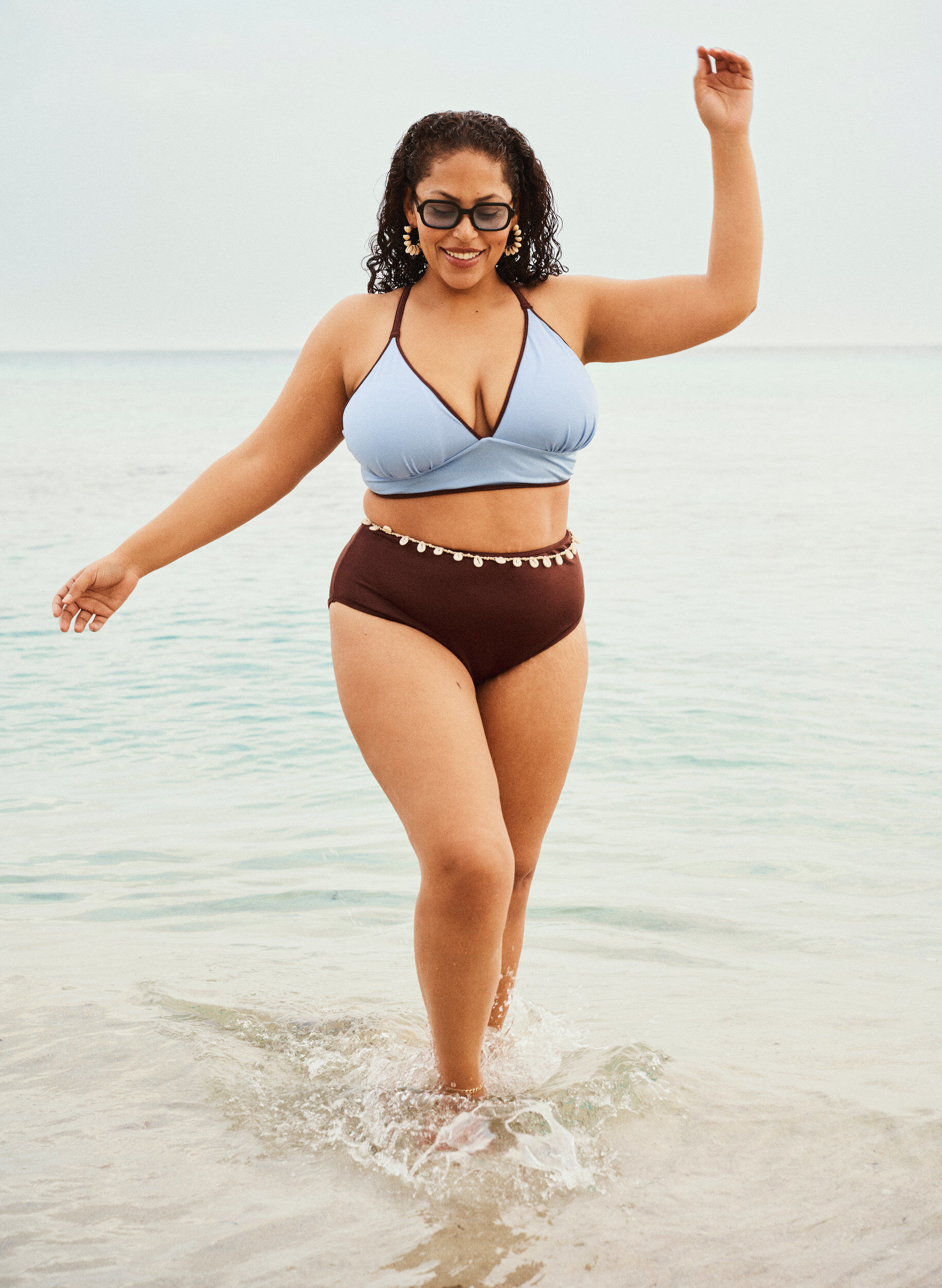ZizziBas de bikini r&eacute;versible taille standard, Marron, Image image number 0