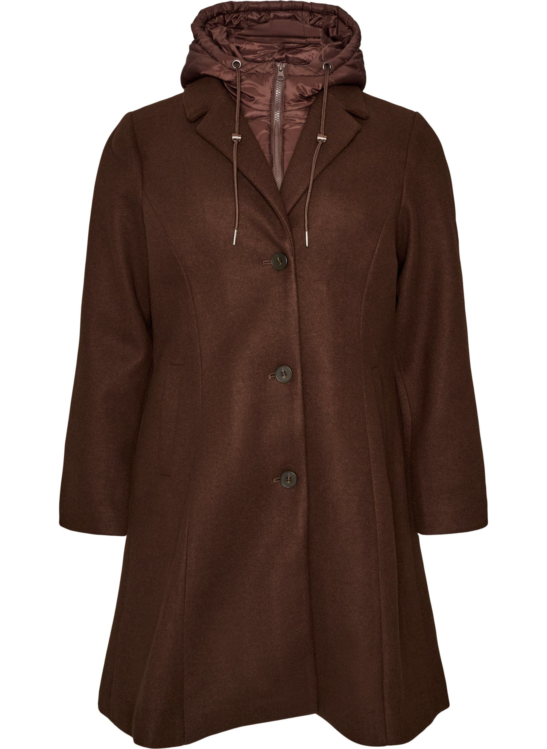ZizziManteau avec insert matelass&eacute; amovible, Marron, Packshot image number 0