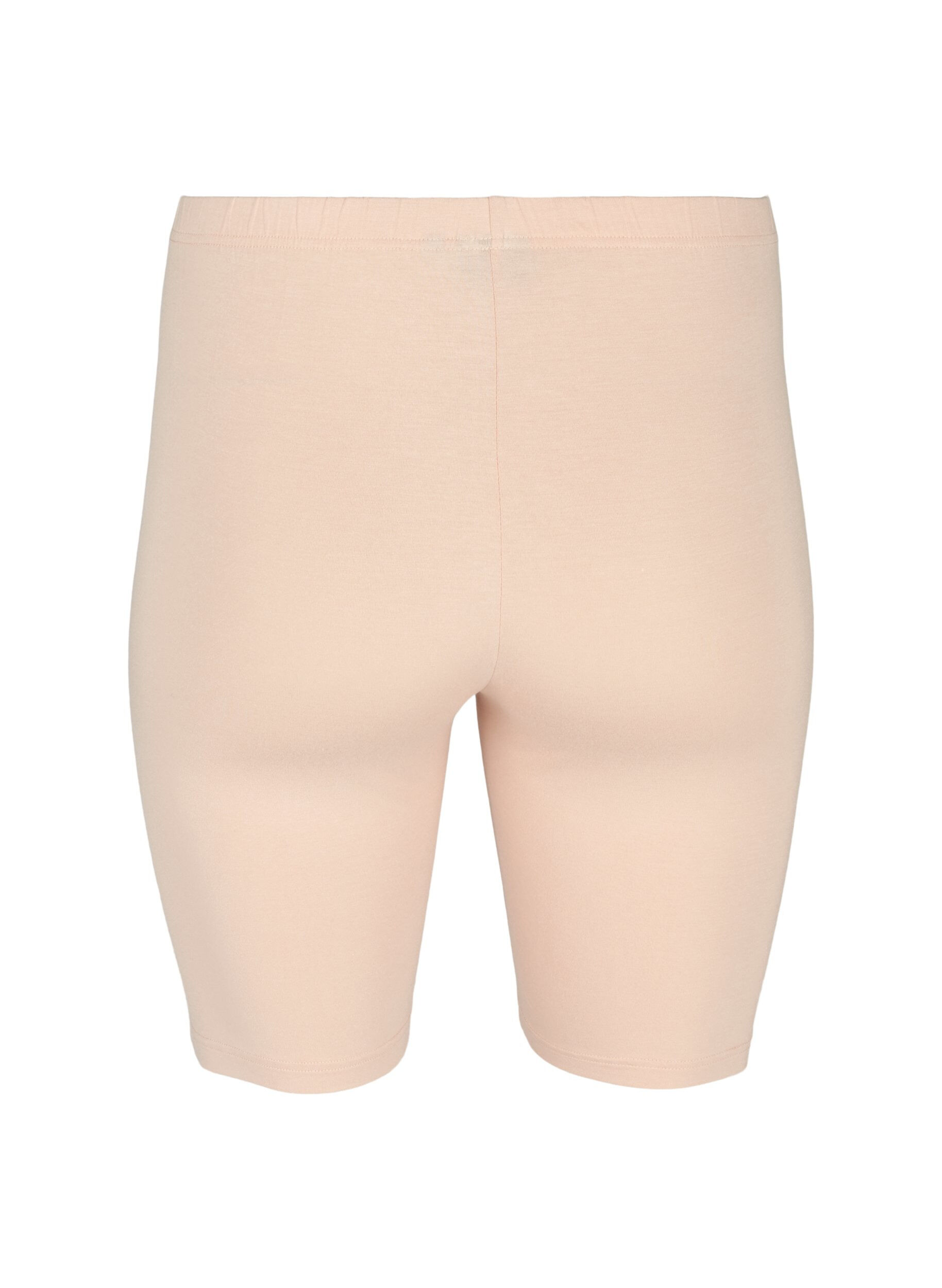 Zizzi Short cycliste de base de couleur unie, Beige, Packshot image number 1
