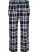 Bas de pyjama &agrave; carreaux en coton, Bleu, Packshot image number 0