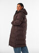 Manteau d'hiver long et matelass&eacute; avec capuche, Marron, Model image number 2
