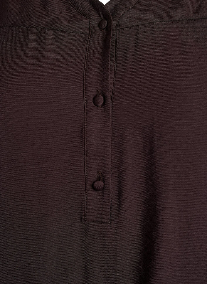 Blouse en viscose avec smock et d&eacute;tails fronc&eacute;s, Marron, Packshot image number 2