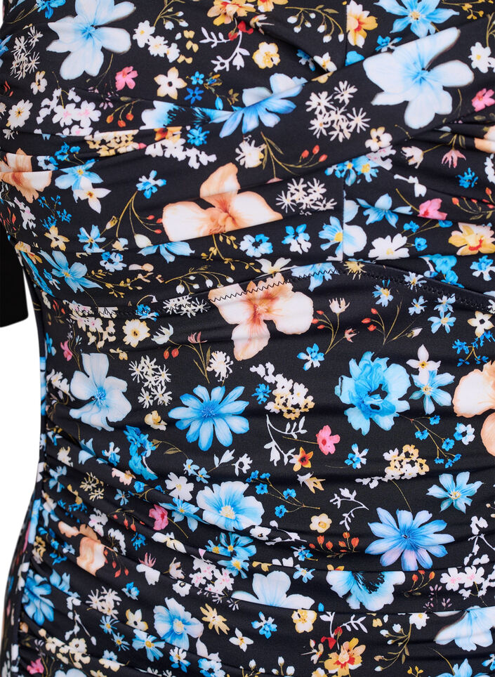 Maillot de bain rembourr&eacute; avec imprim&eacute;, Bleu, Packshot image number 2