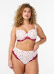 Culotte br&eacute;silienne avec imprim&eacute; floral et dentelle, Rose, Model image number 0