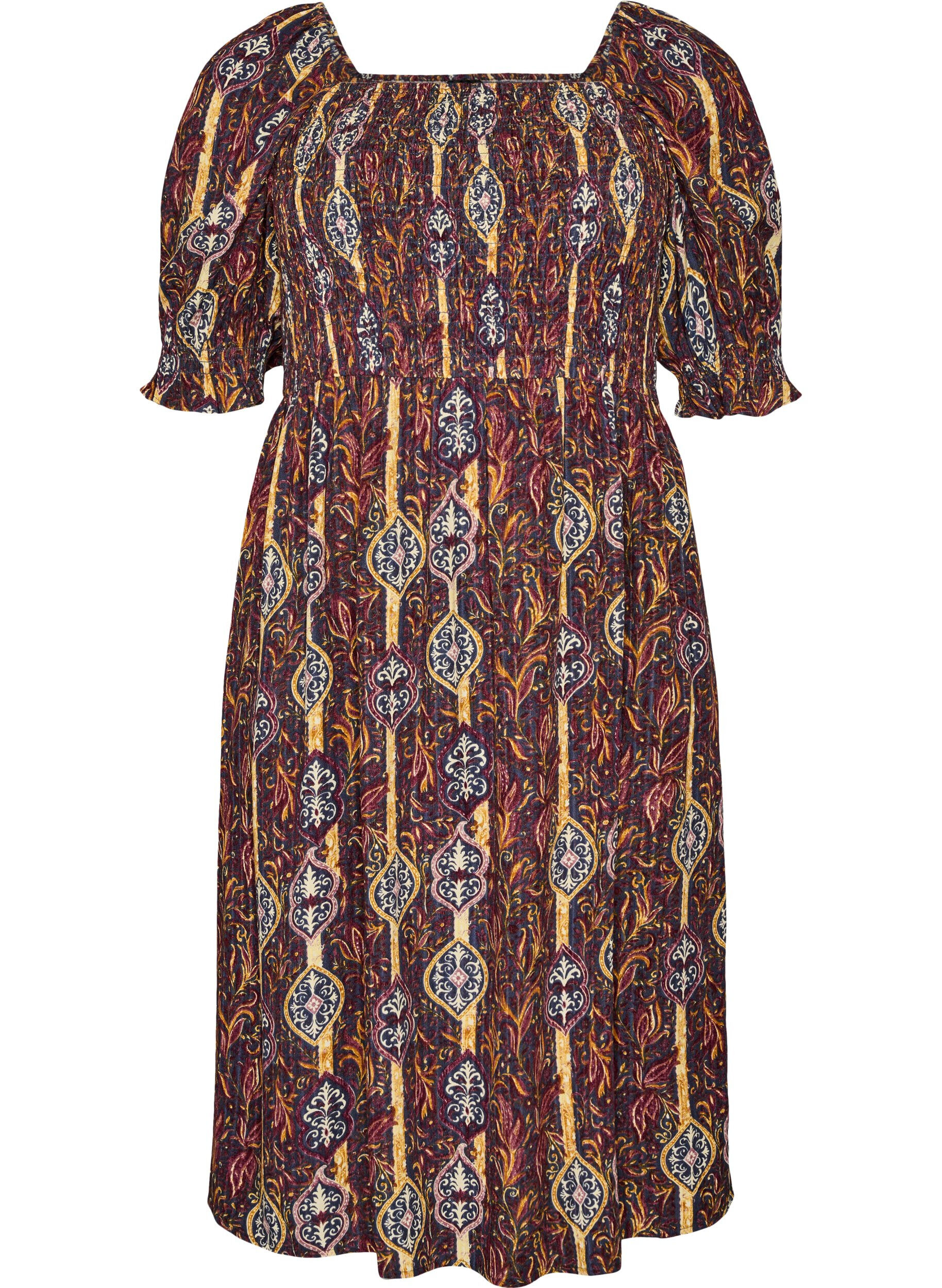 Robe d'&eacute;t&eacute; en viscose &agrave; imprim&eacute; paisley
