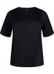 T-shirt en modal m&eacute;lang&eacute;, Noir, Packshot image number 0