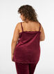 Top en velours avec bordure en dentelle, Bordeaux, Model image number 2