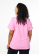 FLASH - T-shirt col V, Rose, Model image number 2