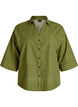 Chemise ample &agrave; rayures avec manches 3/4, Vert, Packshot image number 0