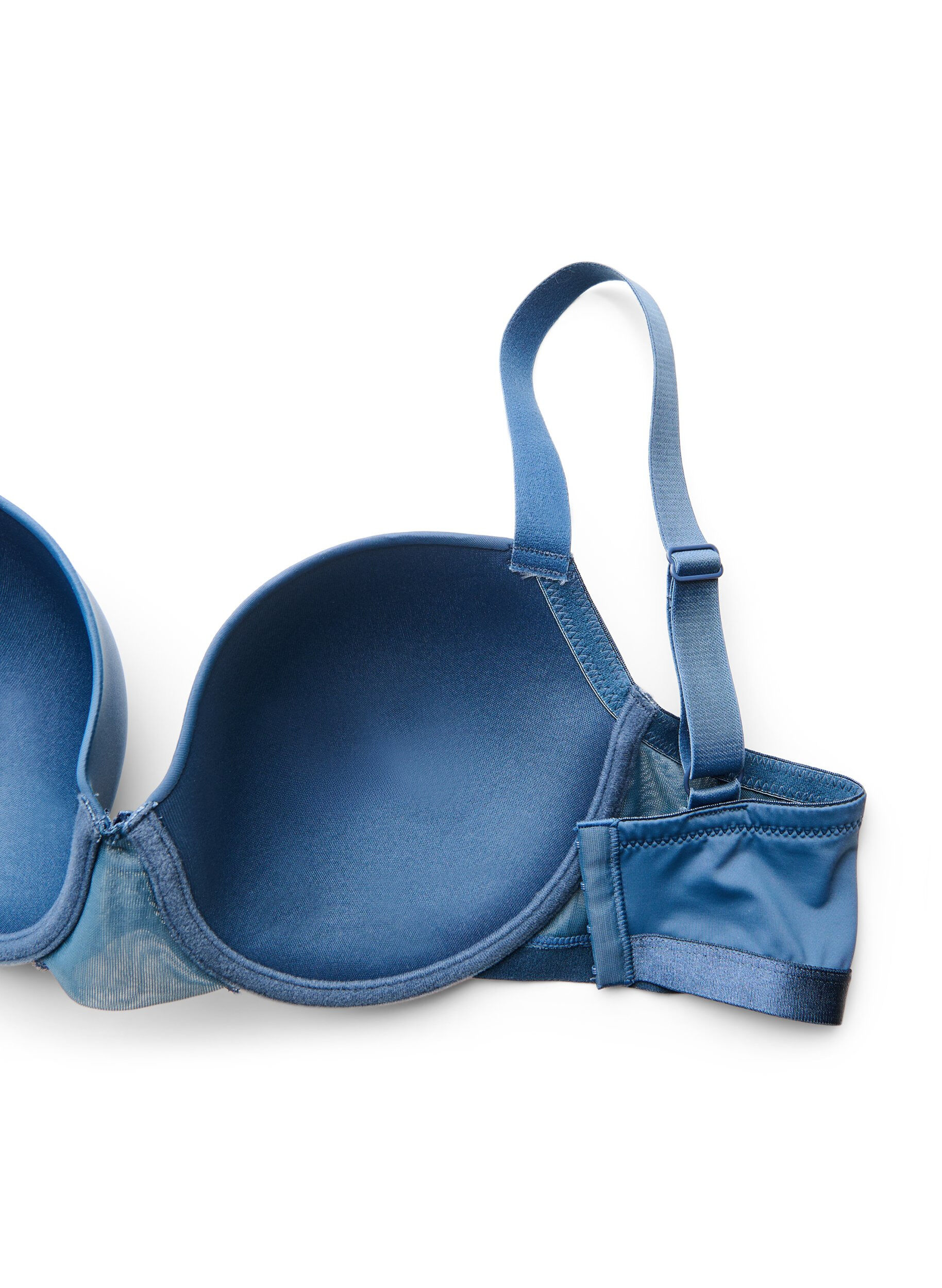 Zizzi Soutien-gorge moul&eacute; avec maille, Bleu, Packshot image number 3