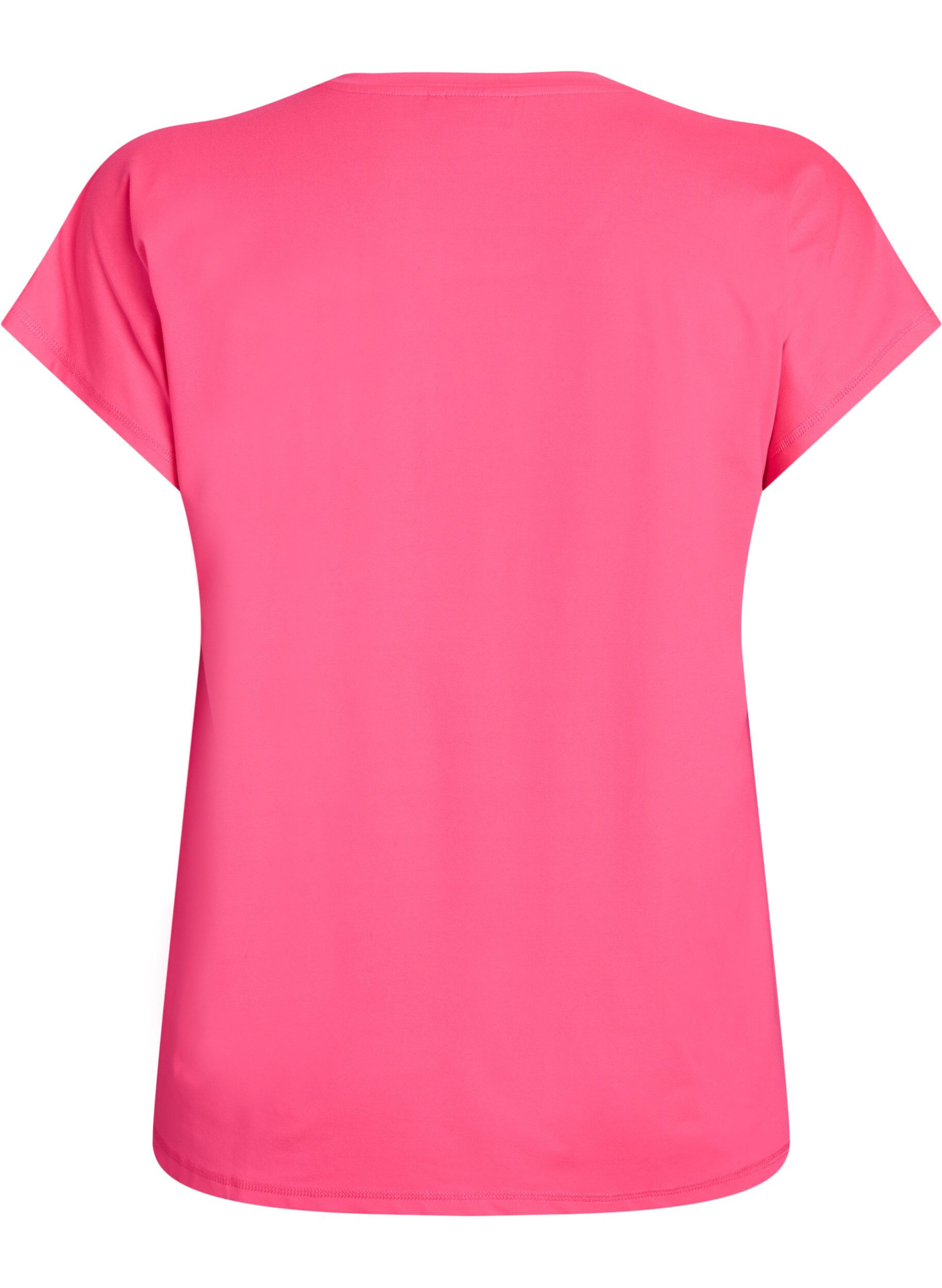 Zizzi T-shirt de sport couleur unie, Rose, Packshot image number 1