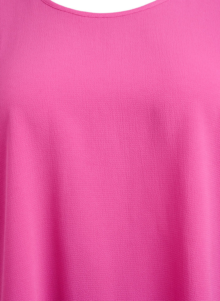 Chemisier &agrave; manches courtes et encolure ronde, Rose, Packshot image number 2