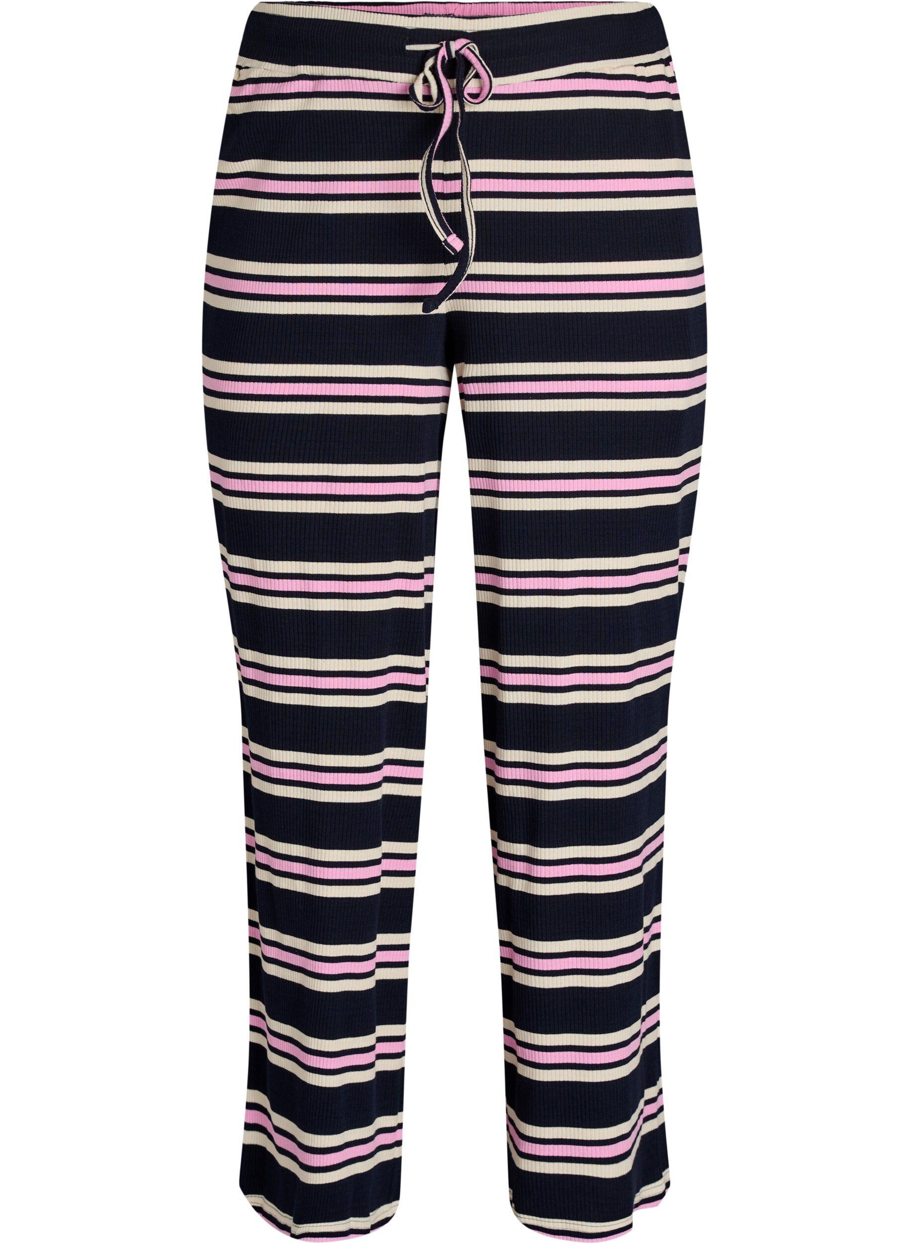 Bas de pyjama &agrave; rayures et coupe ample
